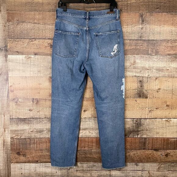 Pilcro and the Letterpress Tilde Jeans High Waist Distressed Blue Size 28 - Picture 7 of 12